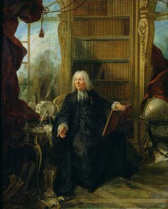 Abbot Nollet in his study, in chateau de la Muette optical pavilion